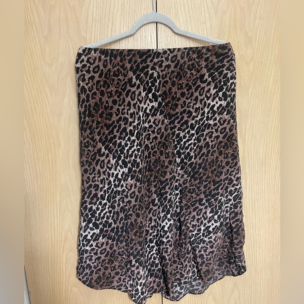 Johnny Was Brown Animal Print Skirt